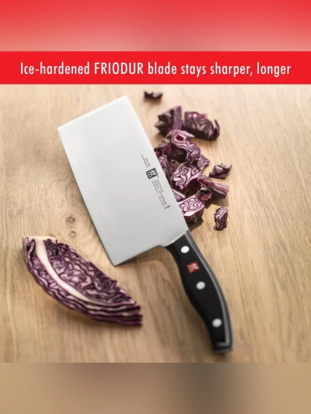 ZWILLING Twin Signature 7-inch Chinese Vegetable Cleaver, Razor-Sharp.